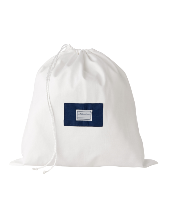 Sac pochette blanc étiquette jean