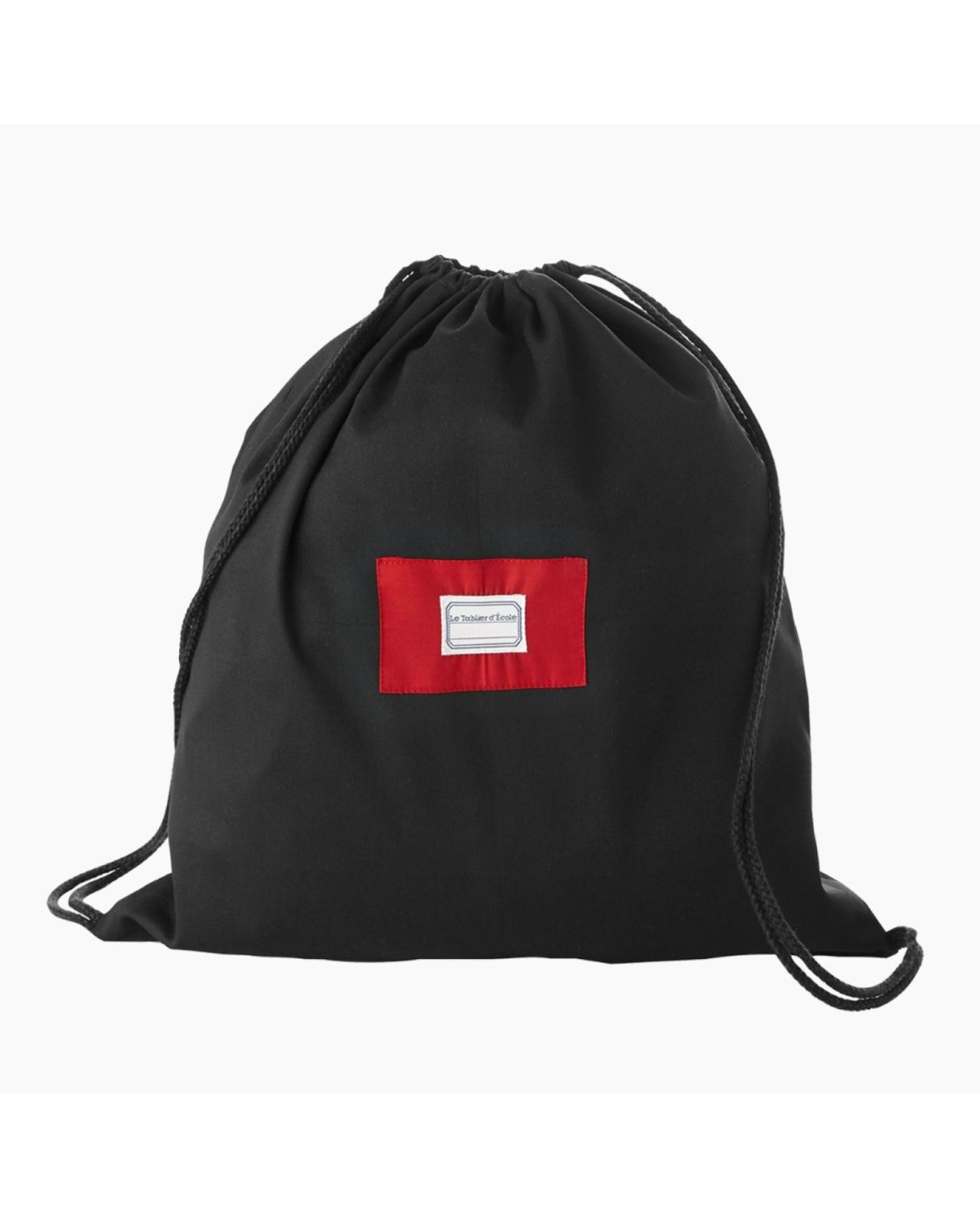 Sac à  dos d'écolier marine étiquette rouge